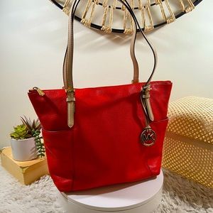 Michael Kors Red Tote Purse